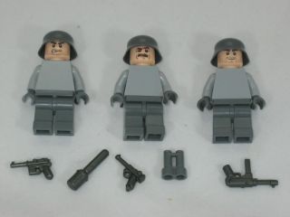 LEGO Custom 3 MAN SQUAD German Army MILITARY FIGURE HTF