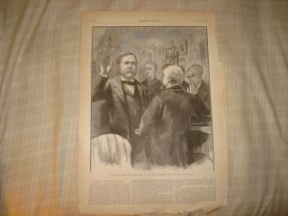 1881 Antique President Chester A Arthur Print RARE