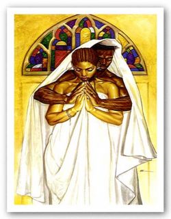 African American Art Pray Together Stay Together by WAK
