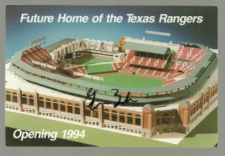 1994 ` Future Home of Texas Rangers` George Bush Signed Original 3x5 