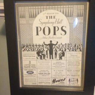 Arthur Fiedler Boston Pops Program 1939 Symphony Hall Boston MASS B W 
