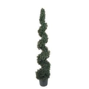   OUTDOOR SILK ARTIFICIAL REALISTIC FAKE SPIRAL TOPIARY TREE  NA5166