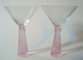 Artland Prescott? Crystal Deco Martini Glass in Pink (Set of 2)
