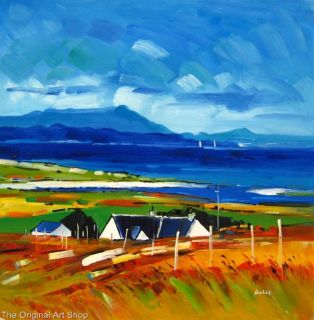 Scotland Coast Isle of Harris Landscape Oil Painting