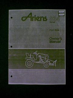 Ariens Tractor 834 Series 42Snow Plow 834019 Manual