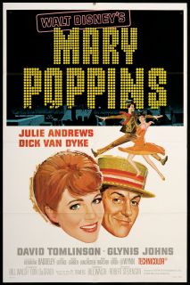 Mary Poppins 1964 Disney Original Movie Poster 1 Sheet