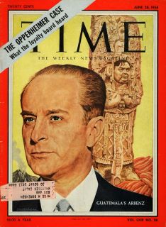 1954 Cover Guatemala Jacobo Arbenz Guzman President Art