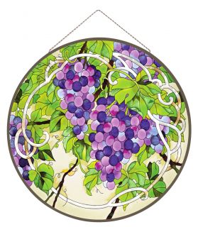 Grape Arbor Vineyard Tuscan Grapes Wine 21 Suncatcher