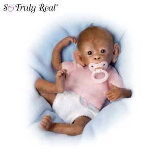 Ashton Drake So Truly Real Lifelike Baby Monkey Doll By Linda Murray 