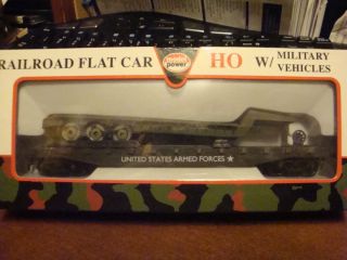 HO Model Power US ARMY Military 51 FLAT W Low Boy Trailer 8652