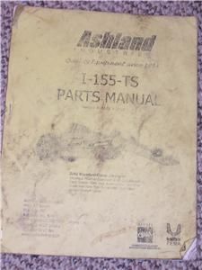 Ashland I 155 TS Scraper Parts Manual Catlog List