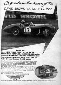 1953 aston martin db 3 s original rare racing ad