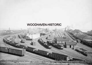 LS MS Railroad Ore Docks Ashtabula Ohio 1900 Photo