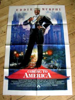   TO AMERICA Original Movie Poster EDDIE MURPHY ARSENIO HALL JOHN LANDIS