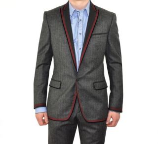 DOLCE & GABBANA Anzug 48 M Suit Repondre Grau Grey Wolle Wool