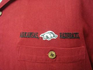 NCAA Univ of Arkansas UA Razorbacks Button Up Shirt
