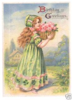 10 New Personalized Victorian Birthday Cards Assorted