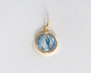 Mary ASSUMPTION Charm Holy Medal GOLD Small A135G