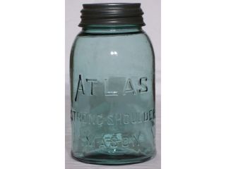 three uncommon atlas quart fruit jars