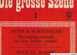 LP Die Grosse Szene 3 Arthur Schnitzler Eugene Scribe