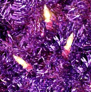 ft Artificial Sugar Plum Purple Tinsel Christmas Tree