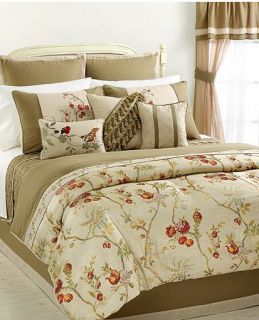 Aubrey Beige Green Multi Floral 22P King Comforter Set