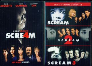   Wes Craven Neve Campbell Courney Cox David Arquette New 4 DVD