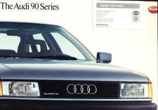 1988 Audi 90 Quattro Deluxe Sales Brochure Book