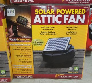 US Sunlight Solar Attic Ventilator Fan 1010TR