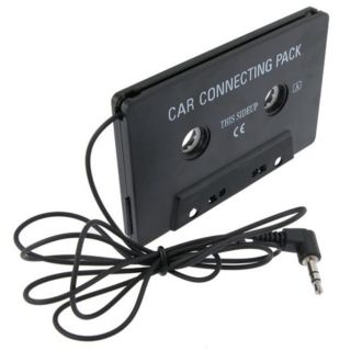 Black Universal Car Audio Cassette Adapter