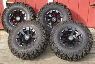   Ripsaw R T Tires and Wheels Set of 4 BARELY USED Polaris ATV UTV Tires