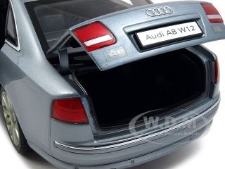 Audi A8 W12 Silver Gray 1 18 Kyosho Diecast Model Car