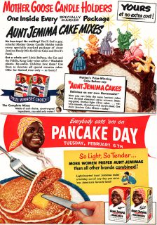   Holder OFFER Aunt Jemima Pancake Cake Mixes 1951 Magazine Ad