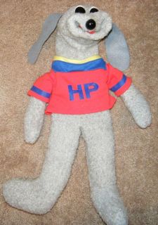 Hush Puppy Puppet Plush Toy 1993 Shari Lewis Large Grey Hand Puppet 