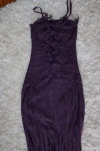 nina austin purple silk dress size xs