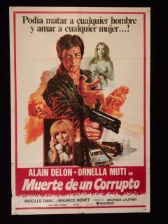 Mort DUn Pourri Alain Delon Ornella Muti Argentine 1sh Movie Poster 
