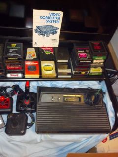 Atari 2600 Video Game System w 30 Games Tested Works