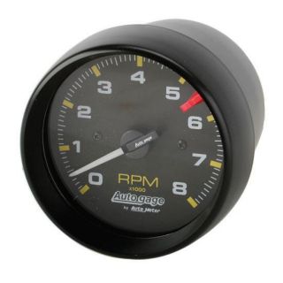 New Auto Meter Black Autogage 8 000 RPM Tach Tachometer Gauge 3 3 4 