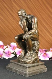   Figurine The Thinker Signed Auguste Rodin Sculpture Art Nouveau
