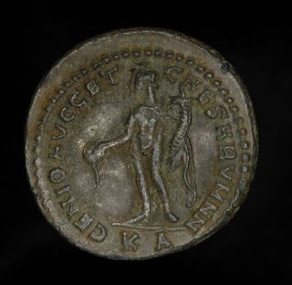   Roman Silvered Follis Coin of Emperor Severus II as Caesar