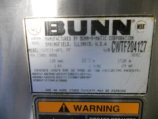 bunn cwtf15 aps commercial coffee maker brewer cw series automatic 