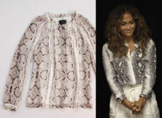 2012 New J Crew Collection Snake Print Silk Blouse $250 4 6 s M ONLY1 