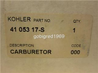 NEW RV Kohler Generator Carburetor 41 053 17 S LOTS More Parts Listed
