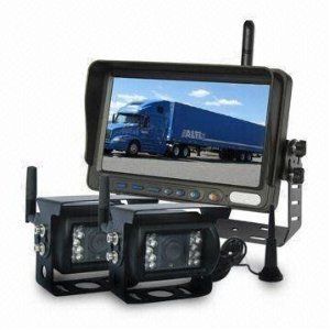 Wireless Automotive RV Tractor Backup Rear View Camera Kit Monitor and 