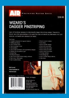Wizards Dagger Pinstriping Paint Brush DVD Video Auto