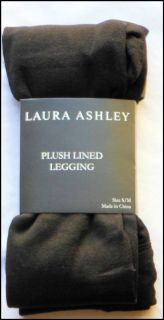 Stylish Laura Ashley Plush Lined Leggings 1 Pair Black Sz Small Medium 