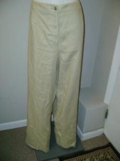 Jones New York Woman Tan Lined Linen Pants 24 $74