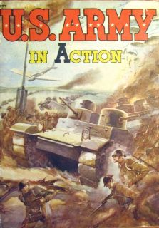 ARMY IN ACTION. CHILDRENS BOOK. STORY ABOUT WWII 1941, 1942 