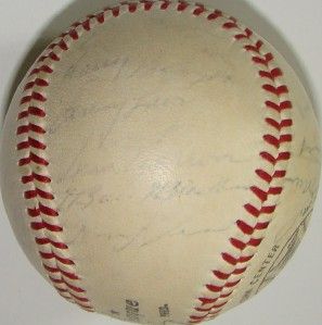 1959 Pirates Team 20 Signed ONL Giles Baseball Bill Mazeroski