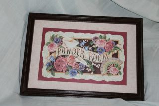 Home Interiors & Gifts framed print Powder Room